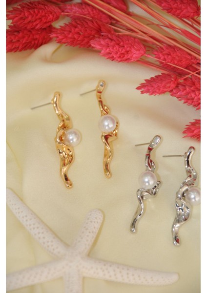Duman Incili Metal Gold Küpe modelleri