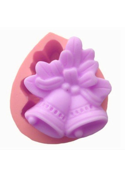 Fiyonklu Süs Çanı Silikon Kalıp K-573, Kokulu Taş Mum Sabun Alçıya Uygun modelleri