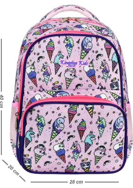 Lisanslı Dondurma Desen Ilkokul Çantası 3 Lü Set (Çanta + Termal Beslenme + Kalemlik) fiyatları