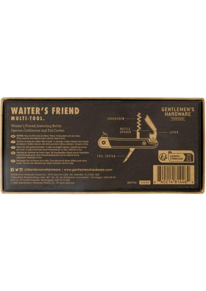 Waıter's Frıend - 4-In-1 Ahşap Tirbüşon