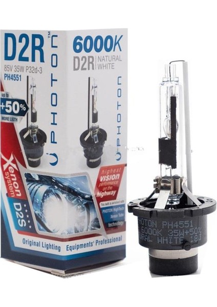 D2R 6000K +%50 Fazla Işık Oem Ampul