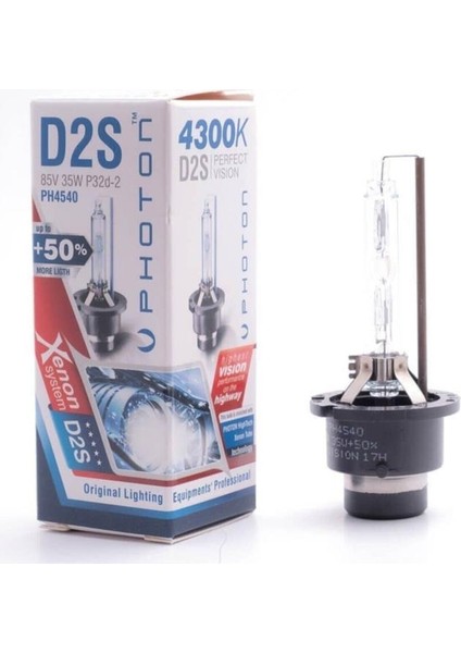 D2S 4300K +%50 Fazla Işık Xenon Far Ampulü PH4540