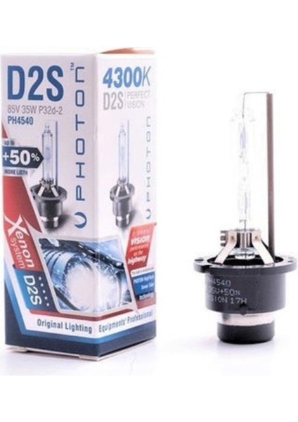 D2S 4300K %50 Fazla Işık Zenon Xenon Ampül (1 Adet)