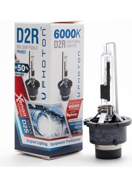 D2R 6000K +%50 Fazla Işık Xenon Far Ampulü
