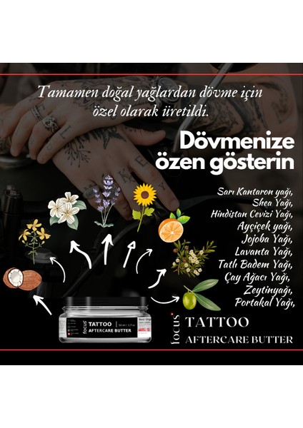 Focus Tattoo Dovme Bakım Kremi 50ML 12'li Paket indirimleri