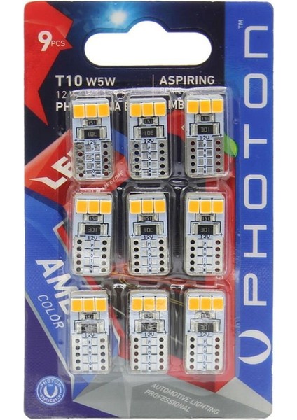 T10 W5W Turuncu LED Modül Blister