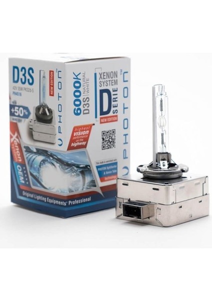 D3S 6000K +%50 Fazla Işık Xenon Ampul