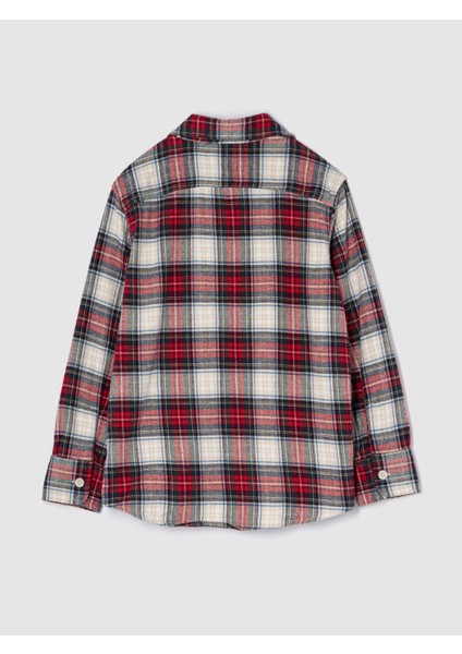 Erkek Çocuk Kırmızı Flannel Western Gömlek