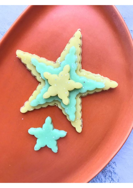 3'lü Tırtıklı Yıldız Hamur Şekillendirici , Kurabiye Kalıbı, Seramik, Polimer Kil - Karışık Renk fiyatları