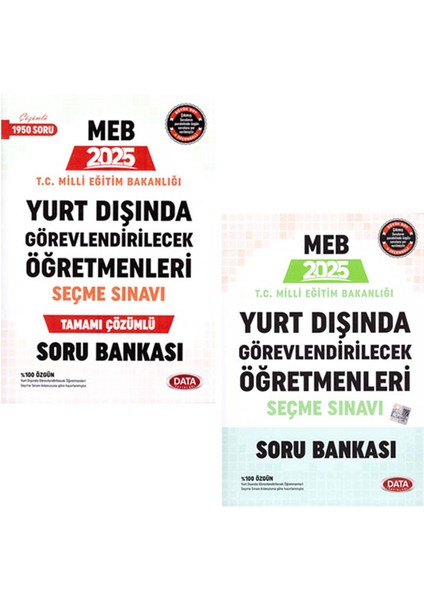 2025 MEB Yurt Dışı Öğretmenlik Sınavı Soru Bankası Seti