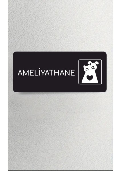 Alüminyum Ofis Departman Kapı İsimliği Yönlendirme Levhas Ameliyathane 24 x 9 cm