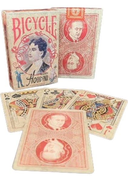 Vintage Harry Houdini Premium Oyun Kağıdı Limited Edition Koleksiyonluk Iskambil Kartları