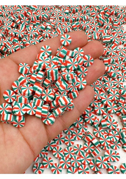 10MM Yılbaşı Çarkıfelek Boncuk Kırmızı Takı Aksesuar Bead (100 Adet)