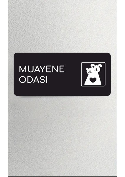 Alüminyum Ofis Departman Kapı İsimliği, Yönlendirme Levhas Muayene Odası24x9 cm