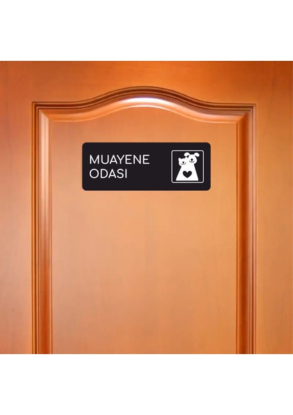 Alüminyum Ofis Departman Kapı İsimliği, Yönlendirme Levhas Muayene Odası24x9 cm