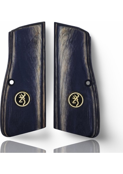 Kabzası - Zig 14, Browning Hp, High Power 14, Dik Kasa, Browning Halkalı (Halka Için Kesim Yaptırmak Için Mesaj Atın), Halkasız ile Uyumlu - Sadece Vernik Uygulanmış - Lamine