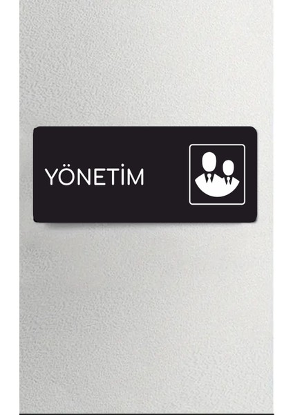 Alüminyum Ofis Departman Kapı İsimliği, Yönlendirme Levhas Yönetim 24x9 cm