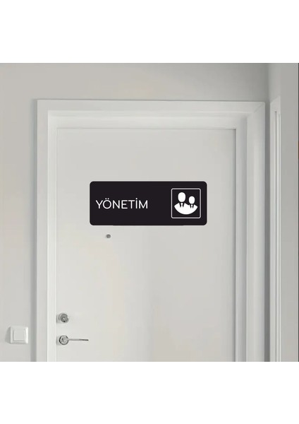 Alüminyum Ofis Departman Kapı İsimliği, Yönlendirme Levhas Yönetim 24x9 cm modelleri