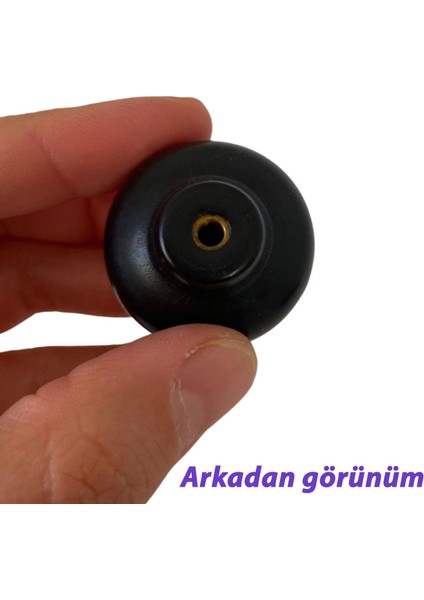 Petunya Kulp Siyah Polimer Düğme Kulp Mantar Mobilya Mutfak Dolabı Çekmece Kulbu