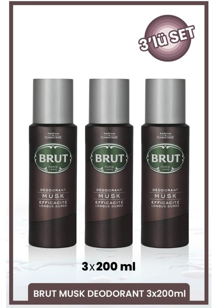 Musk Erkek Deodorant 200 ml X3 Adet
