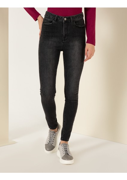 Kadın Antrasit Skinny Fit Jean Pantolon 50254380-VR006 fiyatları