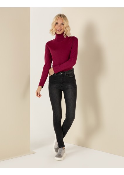 Kadın Antrasit Skinny Fit Jean Pantolon 50254380-VR006 modelleri
