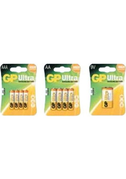 Gp 9V Ultra Alkalin Pil