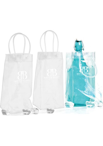 Ice Bag - Şişe ve Şarap Soğutucu 3'lü Buz Çantası Limited Edition