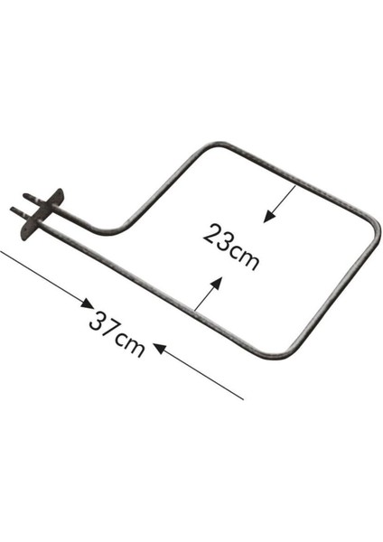 Köşeli Ince Fırın Boru Rezistansı (Flanşlı) 220 Volt 1000 Watt