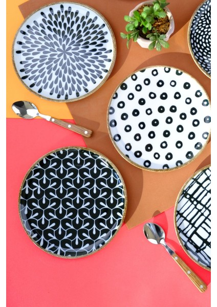 New Fractal Pasta Takımı 20CM 6 Parça Yeni Şeritli fiyatları