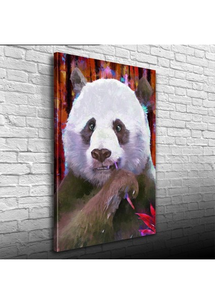 Zeds Creations Suluboya Tekniğinde Panda Görseli Kanvas Tablo 50 x 70