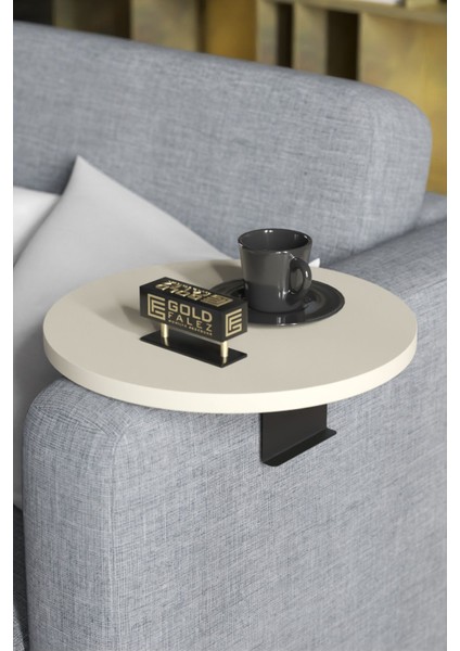 Yan Sehpa Ayarlanabilir Tepsi Dekoratif Modern Tepsi Koltuk Sehpası Krem fiyatları