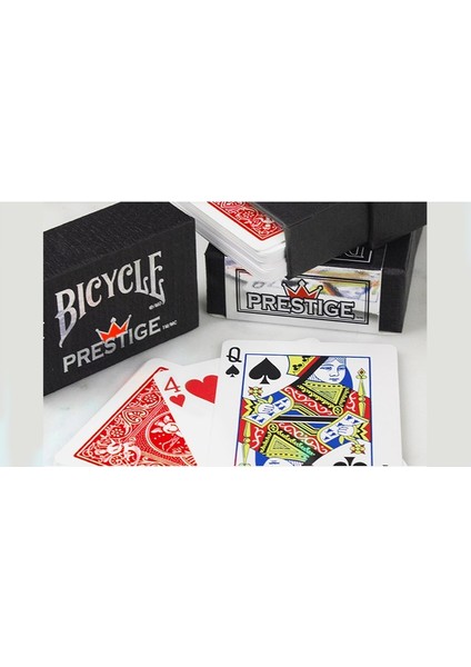 Prestige Red Kırmızı %100 Plastic Premium Oyun Kağıdı Iskambil Kartları Destesi
