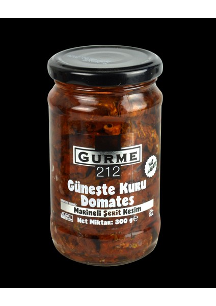 Gurme212 - Güneşte Kurutulmuş Domates / Yağda Marine / Yarım Kesim 320 ml