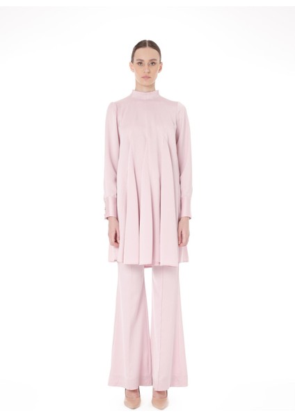 Godeli Tunik Pantolon Takım Pembe