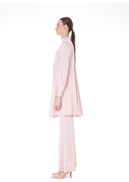 Godeli Tunik Pantolon Takım Pembe