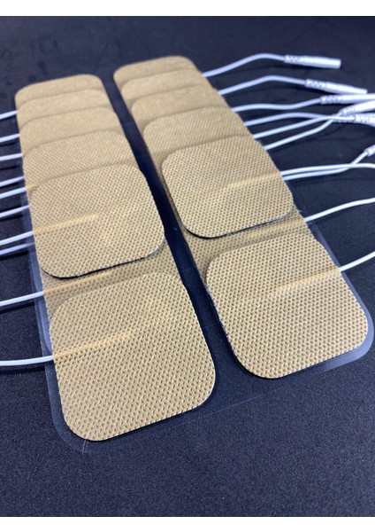 Ten Rengi Tens Elektrod Pedi Extra Güçlendirilmiş Yapışkanlı Kumaş Bej - 5 x 5 cm - 5 Paket - 20 Adet