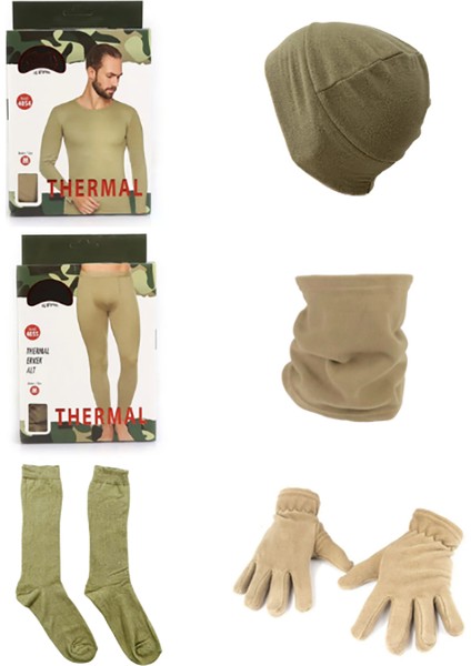 9'lu Kışlık Temel Askeri Malzeme ve Iç Çamaşır Seti indirimleri