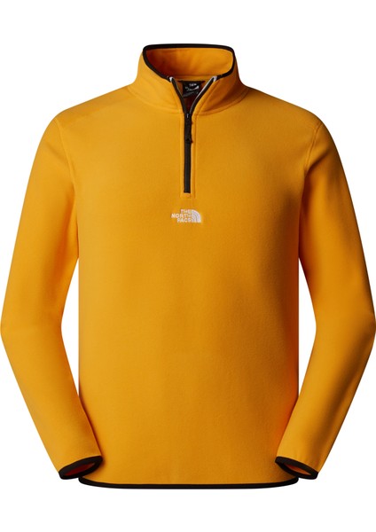 M Glacier 1/4 Zip - Embroidered Logo Erkek Sarı Sweatshirt NF0A83I356P1 fırsatları
