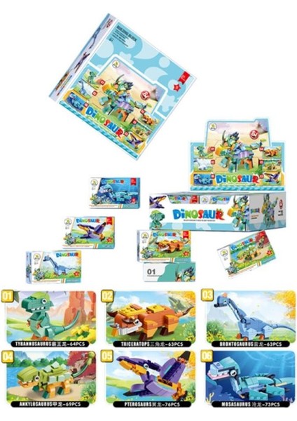 Nessiworld SM2550 LEGO Dinozorlar 6 In 1 76 Parça