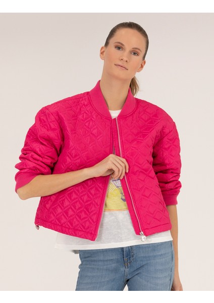 Kadın Fuşya Crop Top Mont 50263118-VR023