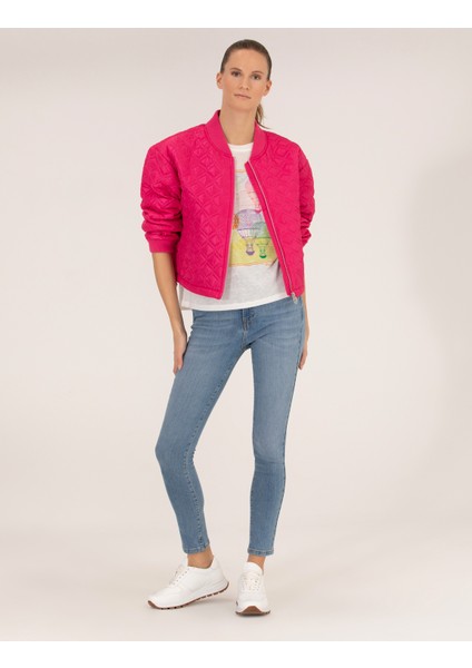 Kadın Fuşya Crop Top Mont 50263118-VR023