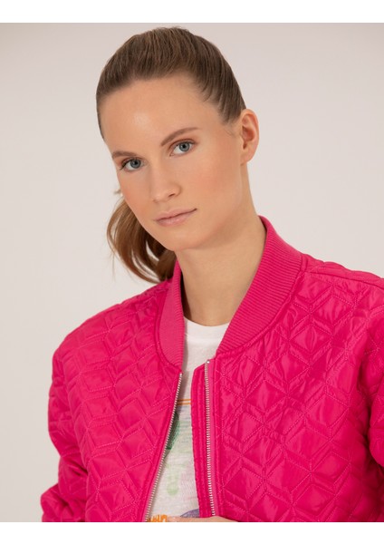 Kadın Fuşya Crop Top Mont 50263118-VR023
