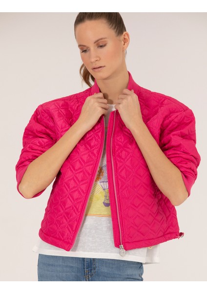 Kadın Fuşya Crop Top Mont 50263118-VR023