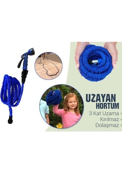 Uzayan Bahçe Sulama Araç Yıkama Hortumu 30 Metre