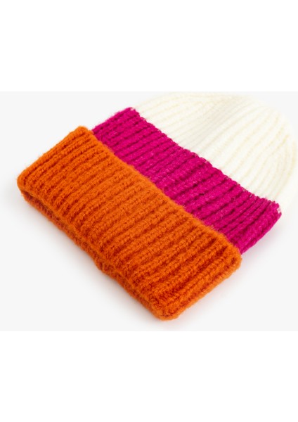 Örgü Bere Renk Bloklu Katlama Detaylı fiyatları