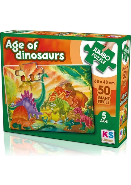 Byrugzy Ks Games The Age Of Dinosaurs Jumbo Puzzle 50 Parça Byrnew