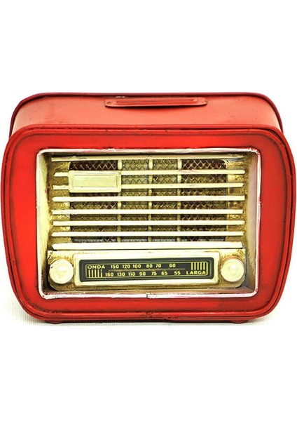 Vintage Tasarım Dekoratif Metal Radyo