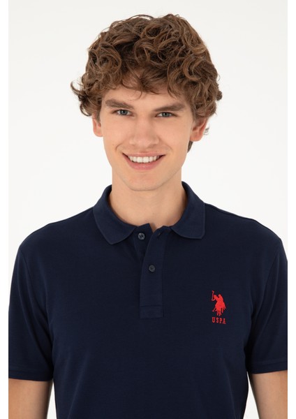 Erkek Lacivert Tişört Basic 50284633-VR033