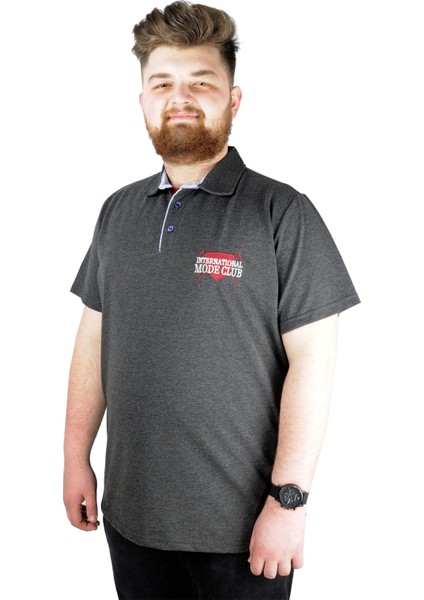 Erkek Polo T Shirt Polo Mode Club 22330 Antrasit
